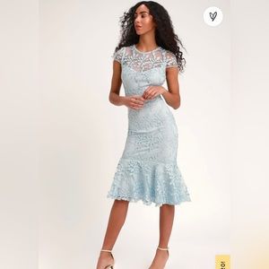 Lulus Embroidered Trumpet Dress